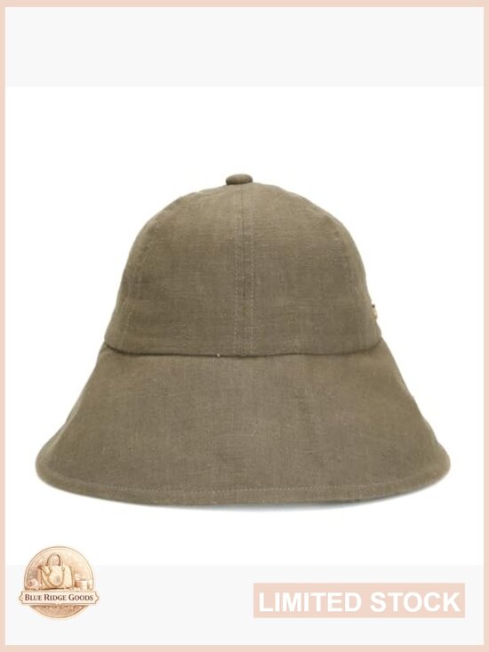 Linen Blend Victorian Bonnet Hat Sun Cap Foldable Visor Summer Travel main image 5